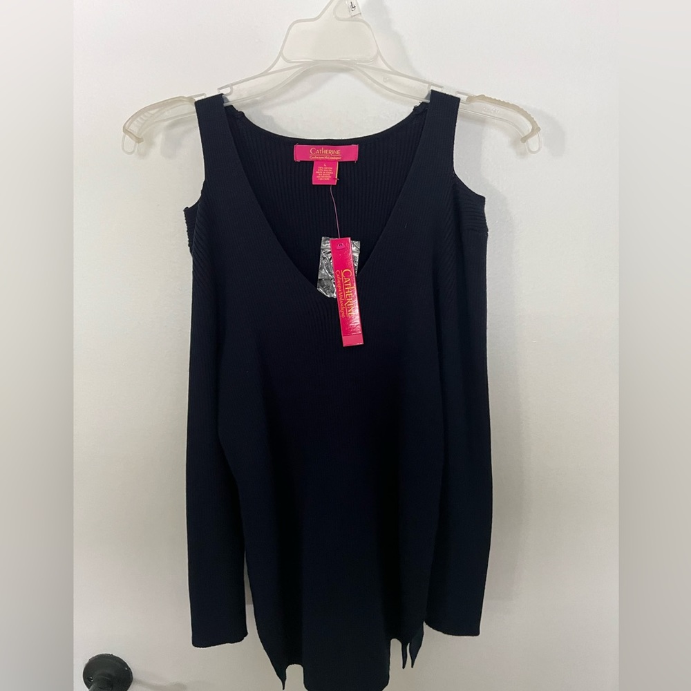 Catherine Malandrino NWT Navy Ribbed Sweater